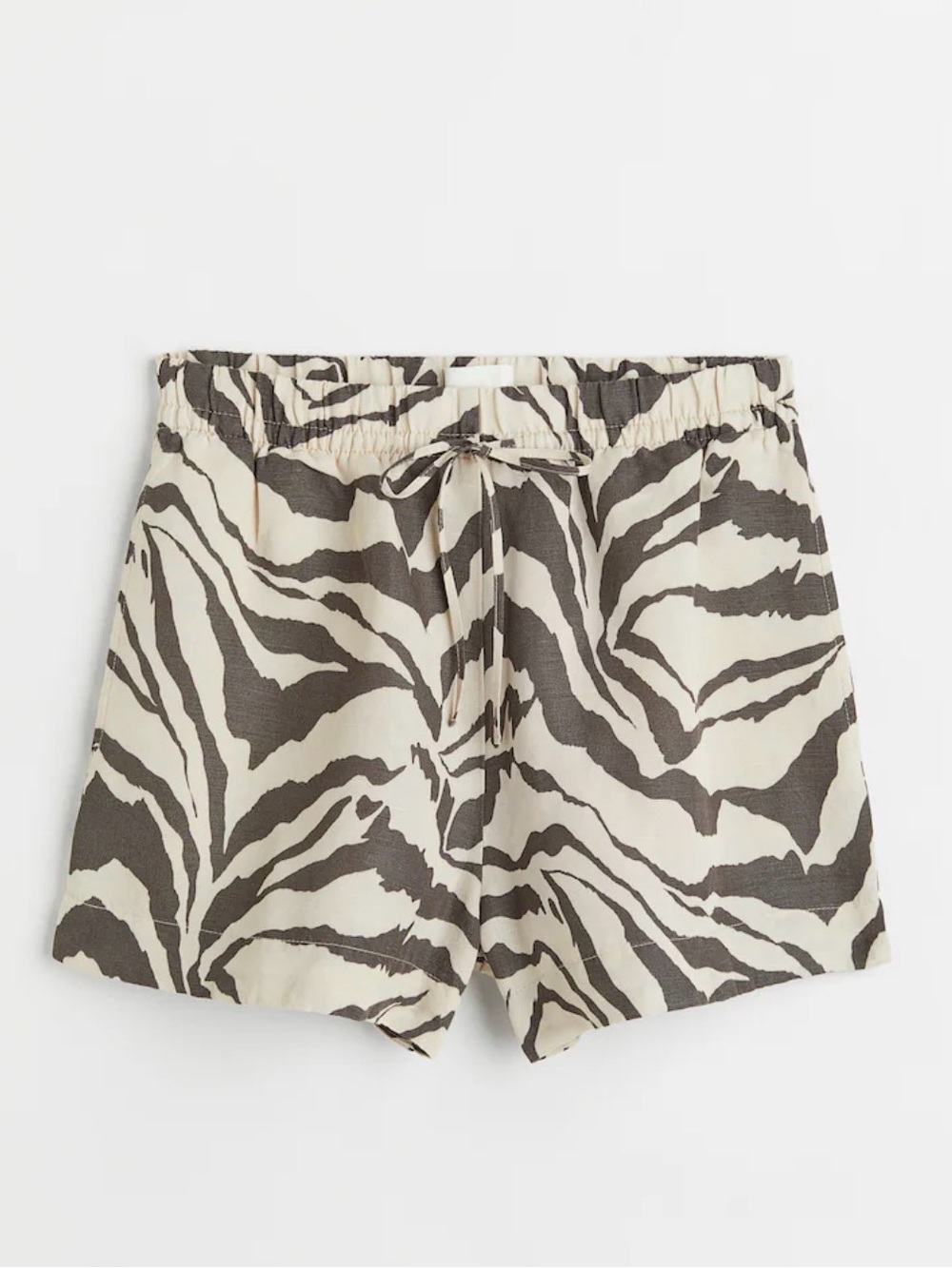H&M Zebra Print Elastic-Waist Shorts size XS